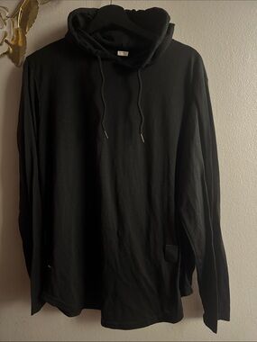 Classic Black Hoodie with Drawstring